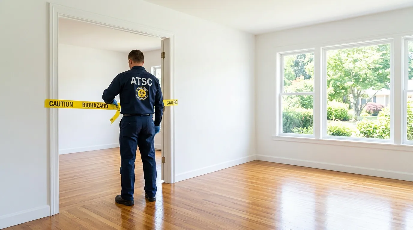 Certified biohazard cleanup crew performing Decomposition Cleanup in Congers